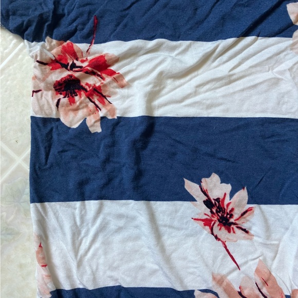 Maurices Striped Knot Front Short Sleeve rayon Tee - Picture 3 of 5